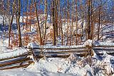 Snowy Split Rail Fence_32658